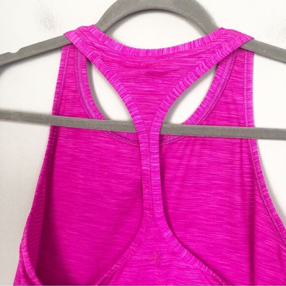 ATHLETA | Chi Shadow Stripe Bright Pink Skinny Racerback Tank Women’s Size XS - Picture 8 of 11